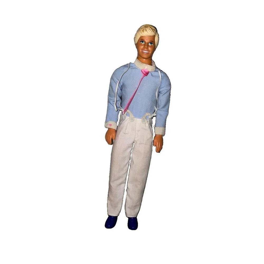 Vtg 1968 Mattel Ken doll with blonde molded hair Green Eyes- Outfit With Shoes